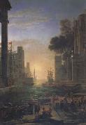 Claude Lorrain Port of Ostia with the Embarkation of St Paula (mk17) oil painting